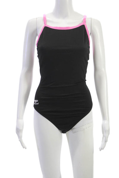 Speedo Women Swimwear One Piece Black Athletic Size 12