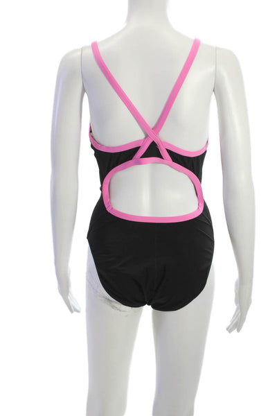 Speedo Women Swimwear One Piece Black Athletic Size 12