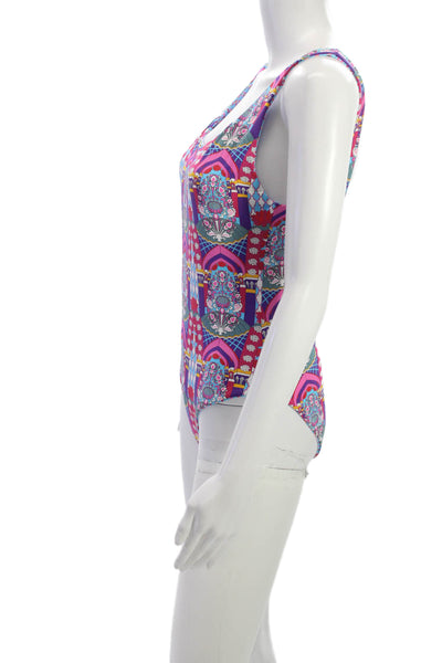 Paolita Womens One Piece Floral Swimwear Multicolor Polyamide Size M