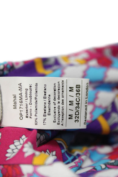 Paolita Womens One Piece Floral Swimwear Multicolor Polyamide Size M