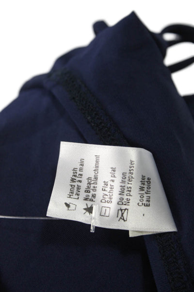 L Space Womens Swimwear Blue Solid 80% Nylon 20% Spandex Size 10