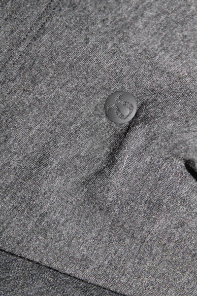 Lululemon Womens Pullover Casual Top Gray Nylon Crewneck Long Sleeve Size 4