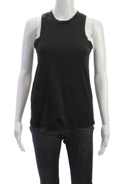 Lululemon Womens High Neck Sleeveless Basic Tank Black Nylon Size 4