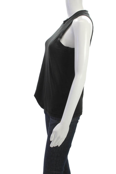 Lululemon Womens High Neck Sleeveless Basic Tank Black Nylon Size 4