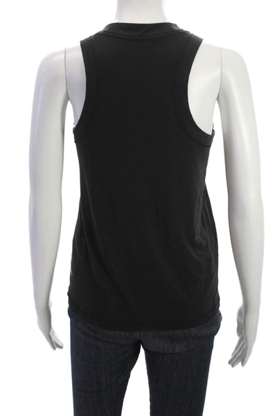 Lululemon Womens High Neck Sleeveless Basic Tank Black Nylon Size 4