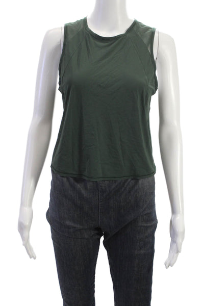 Lululemon Womens Basic Tank Green Nylon Crew Neck Sleeveless Size 4
