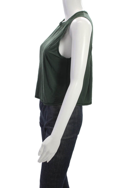 Lululemon Womens Basic Tank Green Nylon Crew Neck Sleeveless Size 4