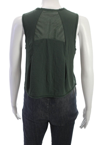 Lululemon Womens Basic Tank Green Nylon Crew Neck Sleeveless Size 4