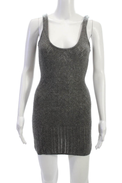Twelfth Street by Cynthia Vincent Women Gray Cashmere Sweater Dress Size S