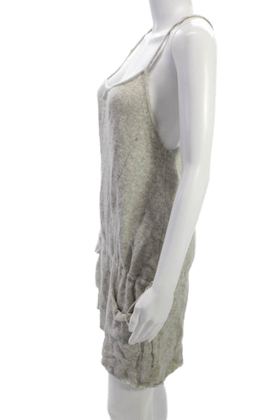 Paul & Joe Womens Mini Wool Sleeveless Scoop Neck Gray Dress Size 2