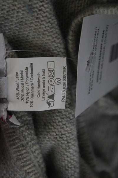 Paul & Joe Womens Mini Wool Sleeveless Scoop Neck Gray Dress Size 2