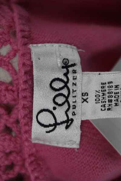 Lilly Pulitzer Women Pink Cashmere Sleeveless Scoop Neck Basic Tank Size XS