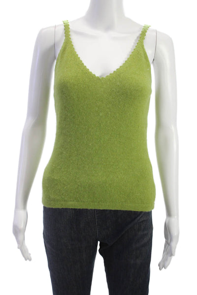 Tandem Women Green V-Neck Camisole Polyamide Blend Size S