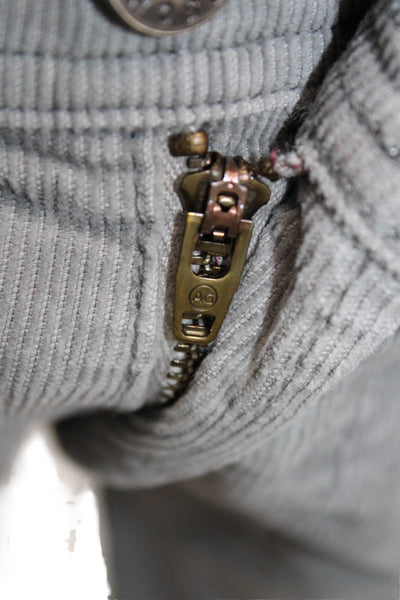 AG Adriano Goldschmied Mens Gray Cotton Chino Pants Button Size 36