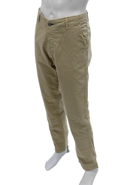 NN07 Mens Chinos Beige Cotton Lycra Button Closure Size 36