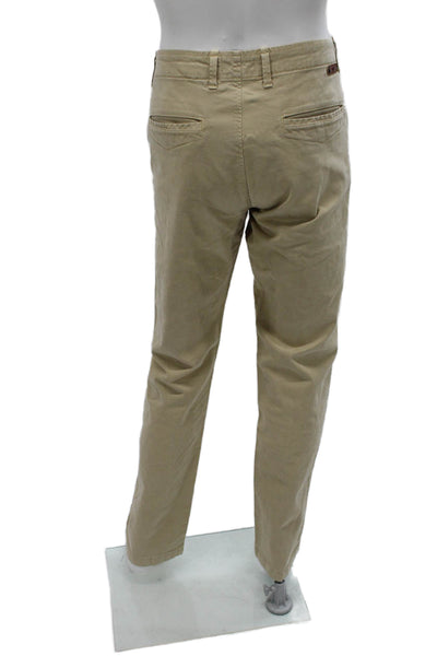 NN07 Mens Chinos Beige Cotton Lycra Button Closure Size 36