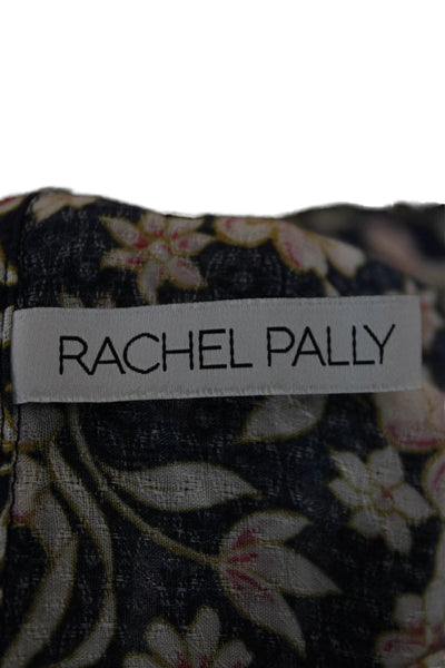 Rachel Pally Womens Multicolor Floral Long Sleeve Blouse Size S