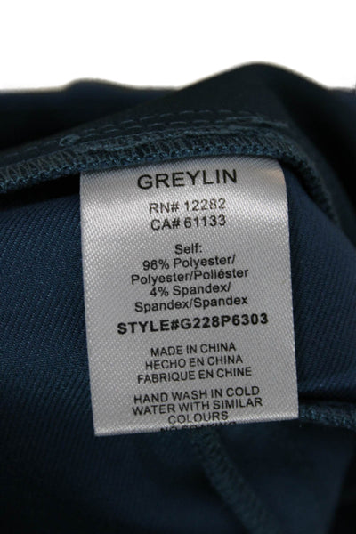 Greylin Anthropologie Womens Blue Dress Pants Zip 96% Polyester Size XS