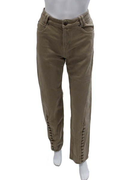 Muse for All Women Khaki Pants Beige High Rise 33 Inseam Size 34