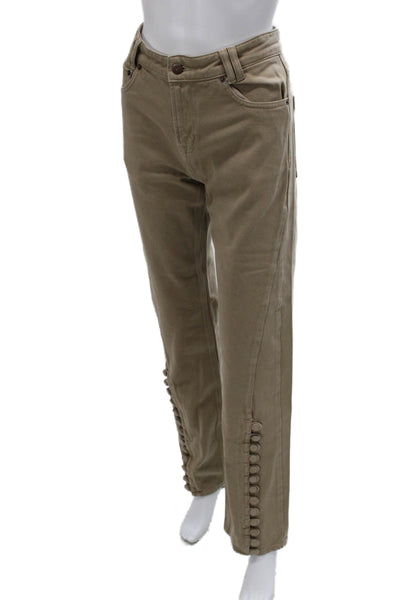 Muse for All Women Khaki Pants Beige High Rise 33 Inseam Size 34