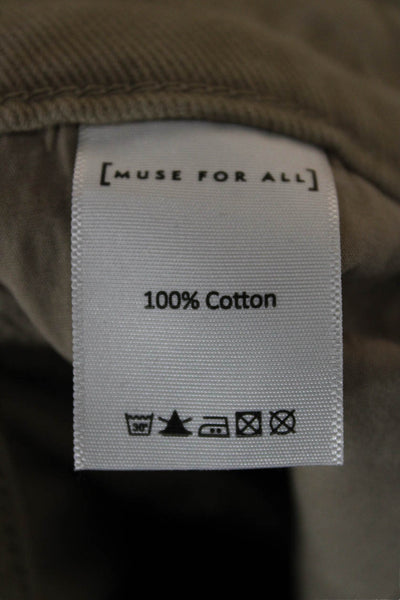 Muse for All Women Khaki Pants Beige High Rise 33 Inseam Size 34