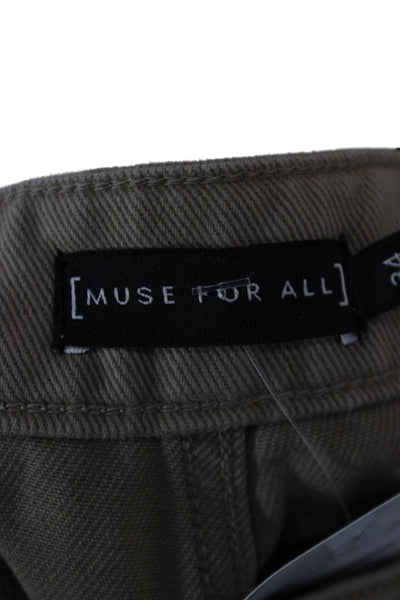 Muse for All Women Khaki Pants Beige High Rise 33 Inseam Size 34