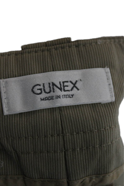 Gunex Women Beige Cotton Capri Pants Button Closure Size 10