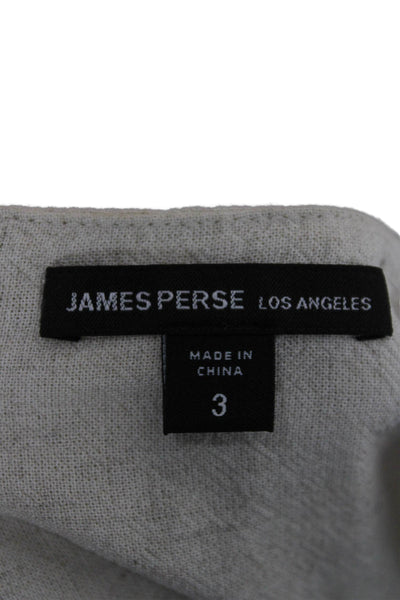 James Perse Womens Sheath Dress Beige Viscose Linen Blend Size 3