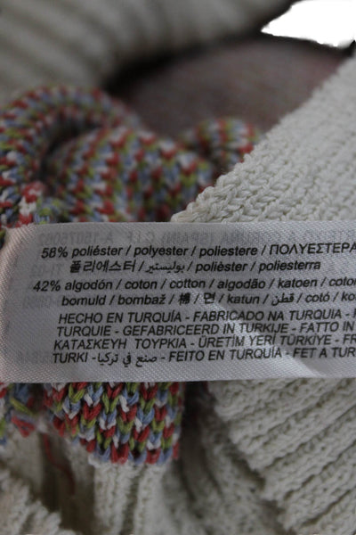 Zara Women Floral Cardigan Multicolor Round Neck Long Sleeve Size S