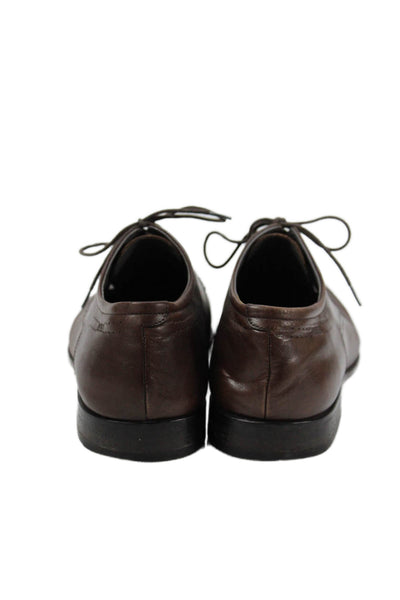 Hugo Hugo Boss Mens Leather Lace Up Oxford Dress Shoes Brown Size 10