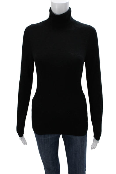 Nili Lotan Womens Turtleneck Pullover Black 70% Wool Size M