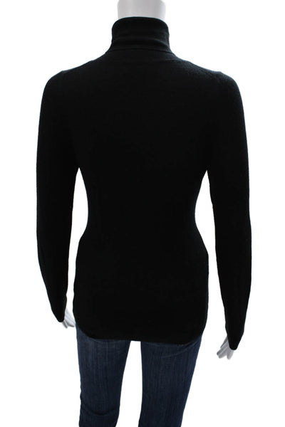 Nili Lotan Womens Turtleneck Pullover Black 70% Wool Size M