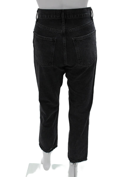 Agolde Womens Straight High Rise Black Jeans Size 25
