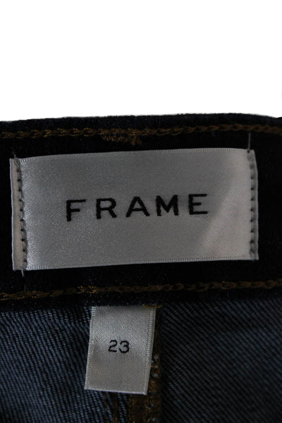 Frame Womens Skinny Jeans Blue Mid Rise Cotton Blend Size 23