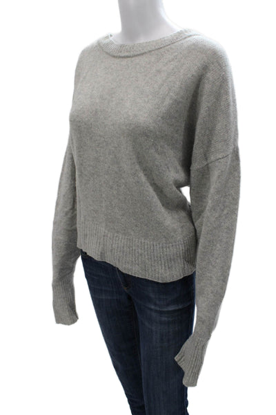 Isabel Marant Women Gray Cashmere Round Neck Long Sleeve Cardigan Size 40