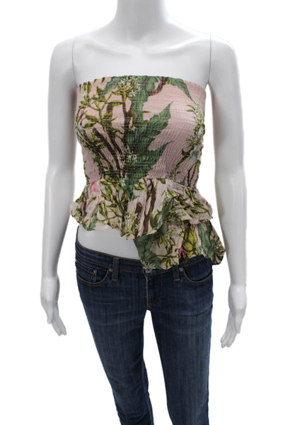 Isabel Marant Etoile Women Multi Off Shoulder Cropped Floral Blouse Size 36