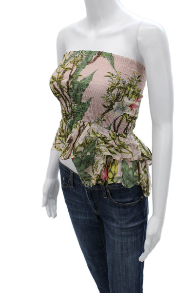 Isabel Marant Etoile Women Multi Off Shoulder Cropped Floral Blouse Size 36