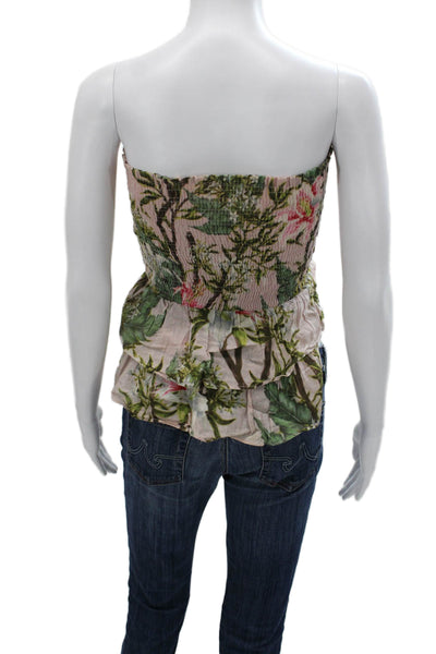 Isabel Marant Etoile Women Multi Off Shoulder Cropped Floral Blouse Size 36