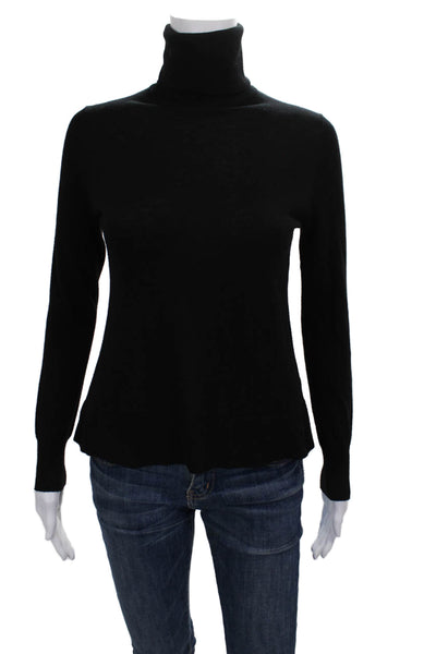Zara Knit Womens Black Turtleneck Pullover Sweater Acrylic Long Sleeve Size S
