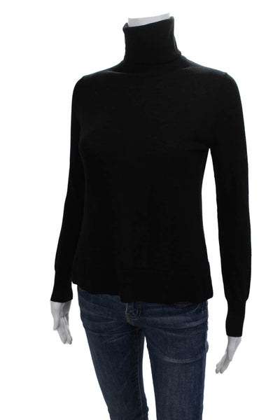 Zara Knit Womens Black Turtleneck Pullover Sweater Acrylic Long Sleeve Size S