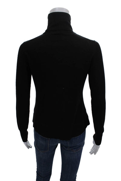 Zara Knit Womens Black Turtleneck Pullover Sweater Acrylic Long Sleeve Size S