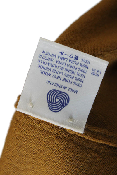 Paul Stuart Womens Pullover Turtleneck Sweater Brown 100% Wool Size M