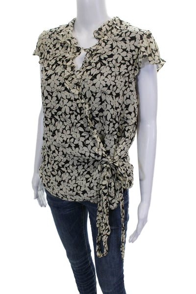 Polo Ralph Lauren Womens Floral V-Neck Viscose Basic Blouse Sleeveless Size 6