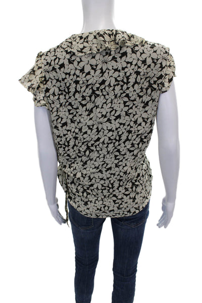 Polo Ralph Lauren Womens Floral V-Neck Viscose Basic Blouse Sleeveless Size 6