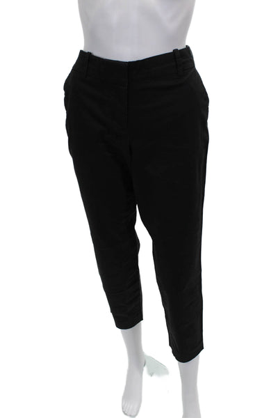 J Crew Womens Black Capri Pants Zip Inseam 26 Size 6