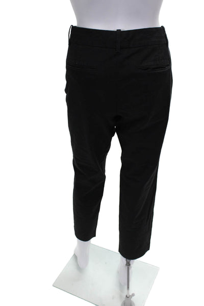 J Crew Womens Black Capri Pants Zip Inseam 26 Size 6