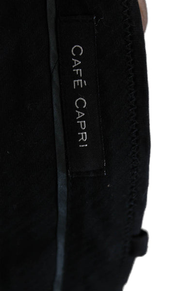 J Crew Womens Black Capri Pants Zip Inseam 26 Size 6