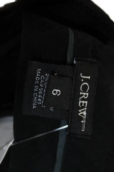 J Crew Womens Black Capri Pants Zip Inseam 26 Size 6