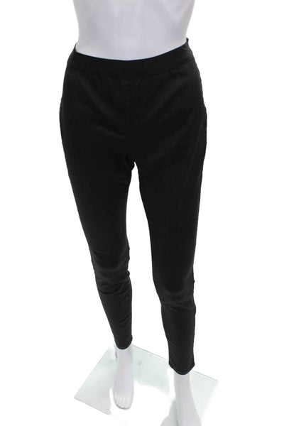 Eileen Fisher Women Ankle Leggings Black Organic Cotton Solid Fall Size XS