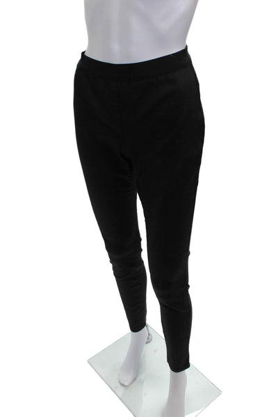 Eileen Fisher Women Ankle Leggings Black Organic Cotton Solid Fall Size XS